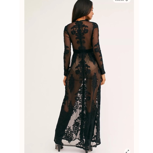 Free People For love & lemons Temecula Lace embroidered Sexy Maxi Dress - Picture 2 of 10